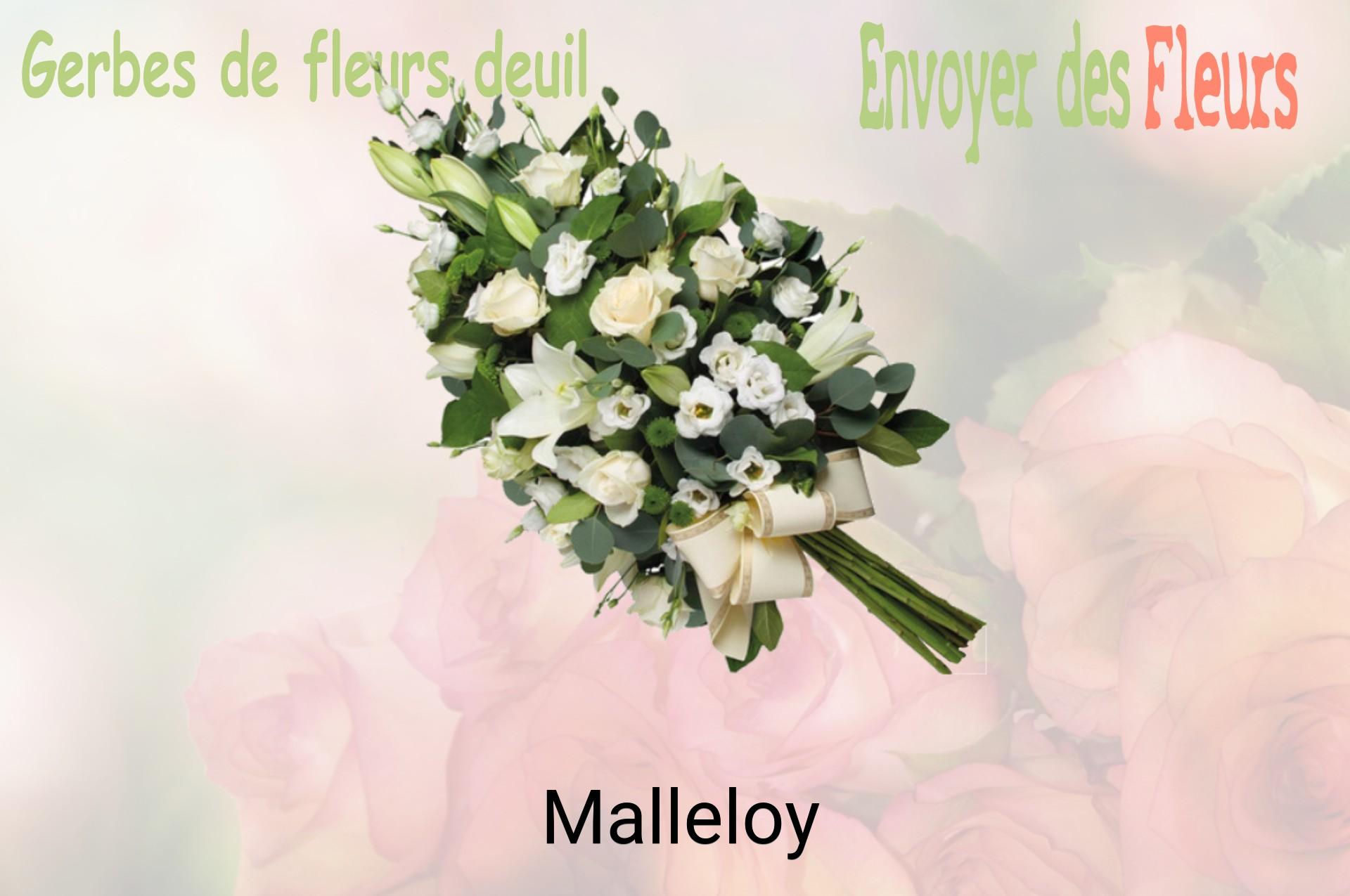Gerbe de fleurs de deuil livrée à Malleloy